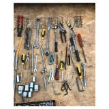 Large Lot of Tools - Large Sockets - Tape Measures - Allen Wrenches - Wrenches - Screwdrivers and More