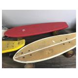 2 Vintage Helmets - 3 Skateboards and 1 Banana Seat