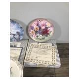 Lot of 7 Collector Plates - Christmas - Birds & Flowers