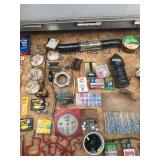 Lot of Hardware & More - Paint Brushes - Staples - Wire Terminal Assortment - Drywall Joint Tape - Hex Screw Assortment - Breakers - Plumbing - Wing Nut Assortment - Bungy Cords & More