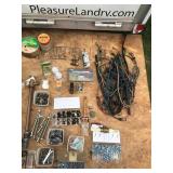 Lot of Hardware & More - Paint Brushes - Staples - Wire Terminal Assortment - Drywall Joint Tape - Hex Screw Assortment - Breakers - Plumbing - Wing Nut Assortment - Bungy Cords & More