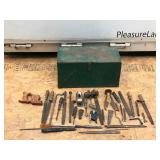 Vintage Metal Box with Vintage Tools