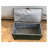 Vintage Metal Box with Vintage Tools