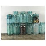 Lot of 11 Vintage Canning Jars - Ball & Atlas