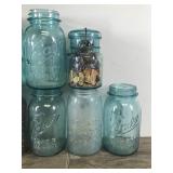 Lot of 11 Vintage Canning Jars - Ball & Atlas
