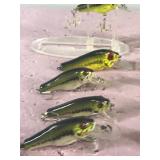 Lot of 10 Bagley Fishing Lures Shaped Like Bass
