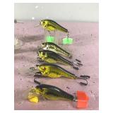 Lot of 10 Bagley Fishing Lures Shaped Like Bass
