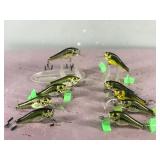 Lot of 10 Bagley Fishing Lures Shaped Like Bass