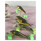 Lot of 10 Bagley Fishing Lures Shaped Like Bass