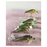 Lot of 10 Bagley Fishing Lures Shaped Like Bass