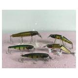 Lot of 5 Wooden Creek Chub Pikie Fishing Lures