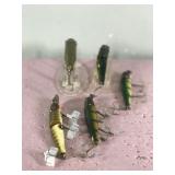 Lot of 5 Wooden Creek Chub Pikie Fishing Lures