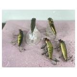 Lot of 5 Wooden Creek Chub Pikie Fishing Lures