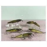Lot of 5 Wooden Creek Chub Pikie Fishing Lures