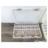 3 - Plastic Fishing Tackle Storage Boxes - One is double sided