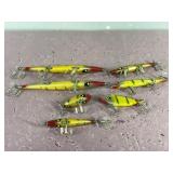 Lot of 7 Smithwick Fishing Lures - Most of them are Wooden