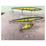 Lot of 7 Smithwick Fishing Lures - Most of them are Wooden