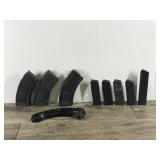 Lot of 9 Ammo Clips - 2 of them have Ammo in them