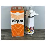 Vintage Airpot Coffee Pot Dispenser with Bird Design and Original Box