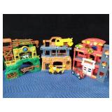 Jurassic park with Dinos - WORKS - Construction sight with crane and excavator - WORKS Fire station with cars