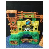 Jurassic park with Dinos - WORKS - Construction sight with crane and excavator - WORKS Fire station with cars
