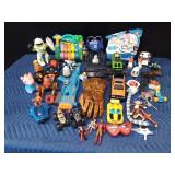 Jurassic park with Dinos - WORKS - Construction sight with crane and excavator - WORKS Fire station with cars