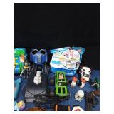 Box of toys including Tonka and Fisher Price