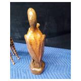 Hand carved wood Heron and paper mache giraffe