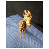 Hand carved wood Heron and paper mache giraffe