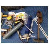 Toolbox on wheels with tools