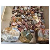 Flat of agates and unique rocks