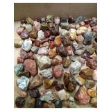 Flat of agates and unique rocks