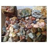 Flat of agates and unique rocks