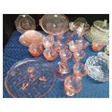 Depression glassware and crystal wine glasses and more