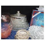Depression glassware and crystal wine glasses and more