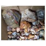 Flat of agates and unique rocks
