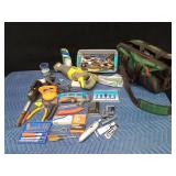 Tool bag of tools and hardware