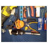 Tool bag of tools and hardware