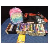 Raiders football bag of VHS and more