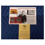 Publisher clearing house John F. Kennedy coin and stamp tribute set