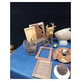 Lot of wood craft items