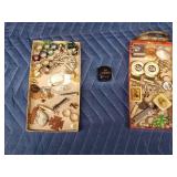 2 Small flats of jewelry and more - Mostly mens