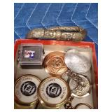 2 Small flats of jewelry and more - Mostly mens