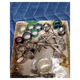 2 Small flats of jewelry and more - Mostly mens