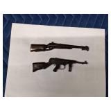 2 Mini metal gun replicas