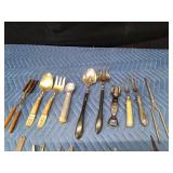 Vintage letter openers, utensils, curling irons and more