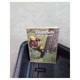 Craftsman and a Ryobi chainsaws for parts in cases with 6 chainsaw chains and chainsaw service manual