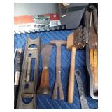 Stack-on toolbox full of vintage tools
