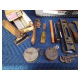Stack-on toolbox full of vintage tools