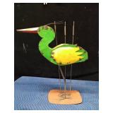 Metal bird lawn ornament